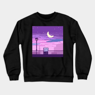 Pixel art sunset Crewneck Sweatshirt